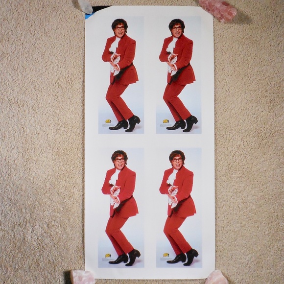 Austin Powers 4-Panel VTG 90s Original Movie Theater Lobby Poster Mike Myers Y2K - Picture 2 of 5